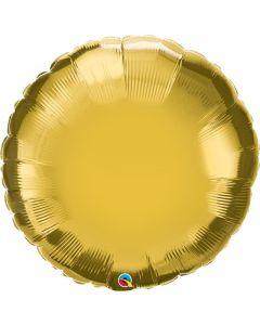36" Metallic Gold Round Foil Balloon Unpackaged Qualatex