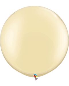 30" Pearl Ivory Latex Balloon 2pk Qualatex