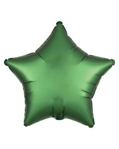 19" Emerald Satin Luxe Star Foil Balloon Unpackaged Anagram