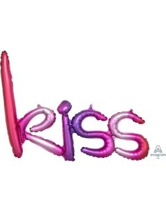 27" KISS OMBRE PHRASE FOIL BALLOON - 3876301