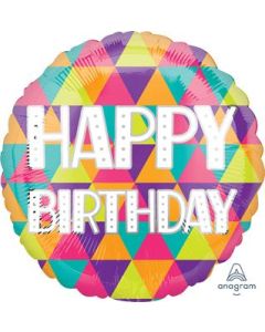 18" Colorful Triangles Birthday