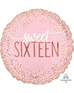 Sixteen Blush Foil Balloon