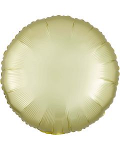 18" Pastel Yellow Satin Luxe Round Foil Balloon Unpackaged Anagram