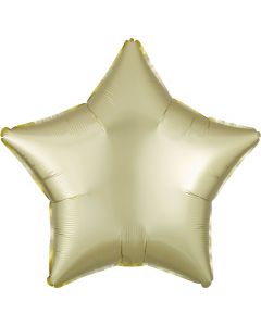 19" Pastel Yellow Satin Luxe Star Foil Balloon Unpackaged Anagram