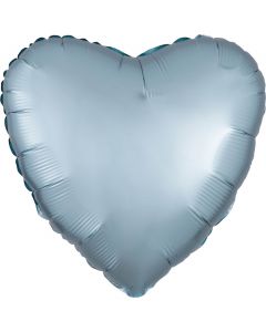 18" Pastel Blue Satin Luxe Heart Foil Balloon Unpackaged Anagram