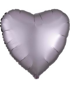 18" Greige Satin Luxe Heart Foil Balloon Unpackaged Anagram