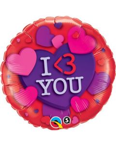 18" I <3 You Foil Balloon Qualatex
