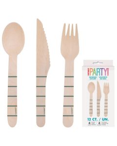 Wooden Cutlery Pk12 Unique