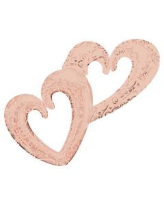 53" Interlocking Heards Rose Gold SuperShape Foil Balloon Anagram