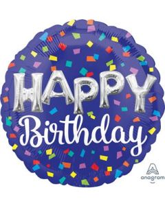 18" Hbd Balloon Letters