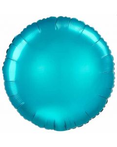 18" Satin Luxe Aqua Circle Foil Balloon Unpackaged Anagram