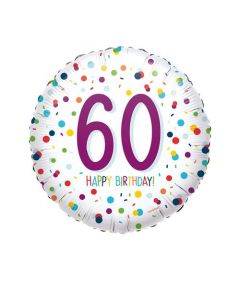 18" Confetti Milestone Birthday 60 Anagram