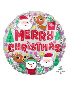 18" Foil Balloon Christmas Buddies Anagram