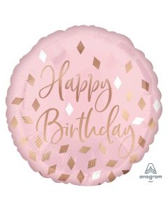 18" Blush Birthday Foil Balloon