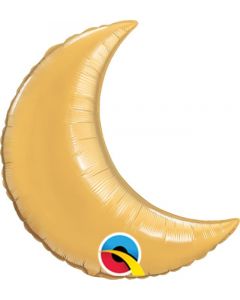 9" Metallic Gold Crescent Moon Foil Balloon Unpackaged Qualatex