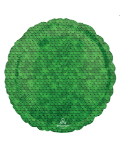18" Forest Green Sequins Foil Balloon