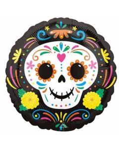 Day Of the Dead Skull Round Foil Anagram
