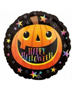 Happy Halloween Pumpkin Round Foil Anagram