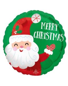 Smley Santa Round Foil Anagram