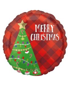 Merry Christmas Tree Round Foil Anagram