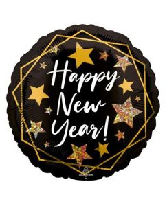 Happy New Year Gold And Black Sparkle Anagram