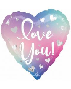 18" Love You Filtered Ombre Foil Balloon Anagram