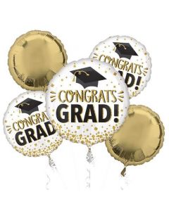 Bouquet Congrats Grad Glitter Foil Balloons