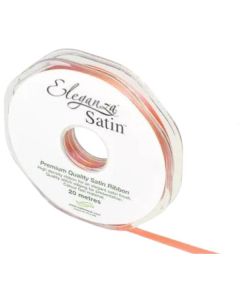 6mmx20m Coral Satin Ribbon Oaktree