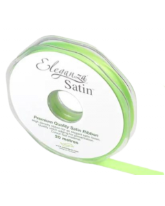 10mmx20m Lime Green Satin Ribbon Oaktree