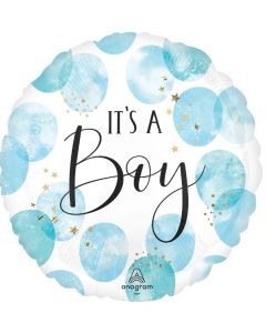 18C Baby Boy Blue Watercolor Anagram