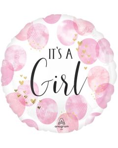 18c Baby Girl Pink Watercolour Anagram