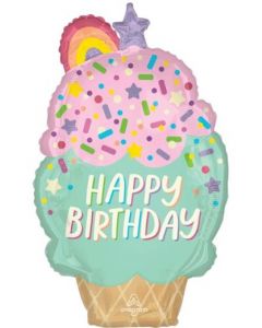 30" Ice Cream Party Birthday Supershape Anagram