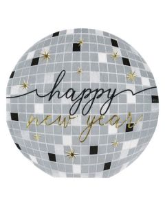 New Year Disco Ball Shaped Napkins Pk8 Unique