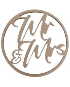 MR & MRS Sign 40cm MDF Prop (Hayden's Pop And Prop Shop)