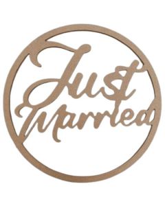Just Married Sign 50cm MDF Prop (Hayden's Pop And Prop Shop)