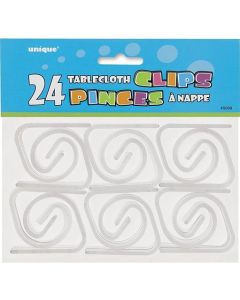 24 Clear Plastic Tablecover Clips Unique