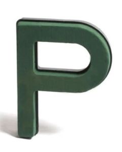 11" Letter P Plastic Backed Frame