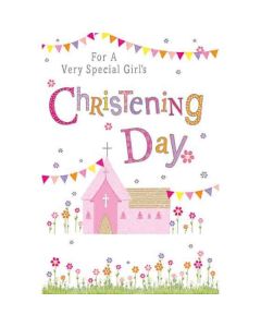 Christening Girl C50 Pk6 Cards Simon Elvin