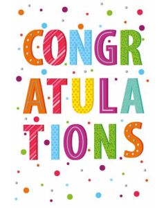 Congratulations C50 Pk6 Cards Simon Elvin