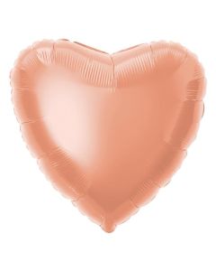 18"PACKAGED ROSE GOLD HEART FOIL BALLOON - 52967 UNIQUE/1