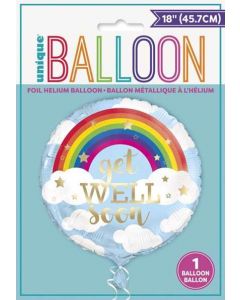 18" Get Well Soon Rainbow Round