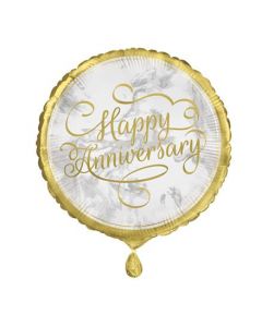 18" Happy Anniversary Round Unique