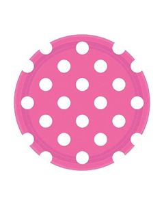 Pink Dot Paper Plates 7" Pack of 8