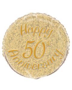 50th Golden Anniversary Prismatic Balloon Unique