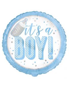 18" Blue It's A Boy Round