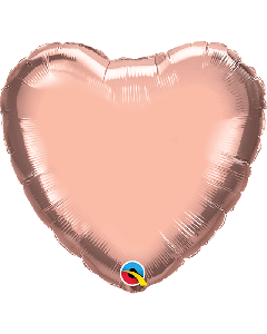 9" Rose Gold Heart Air-Fill Foil Balloon Unpackaged Qualatex