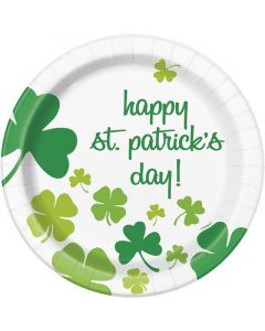 8" Rainbow Shamrock Plates Pk8 Unique