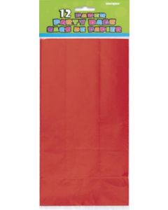 Ruby Red Paper Party Bags Pk12
