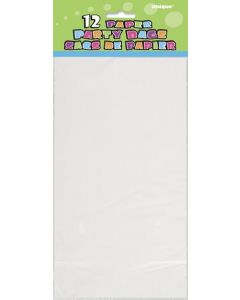 White Paper Party Bags Pk12