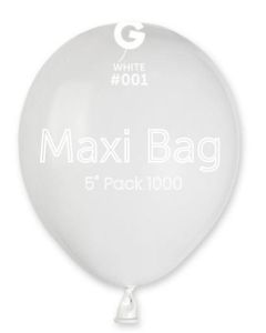 5" Pk1000 Maxi Bag White GemarUK